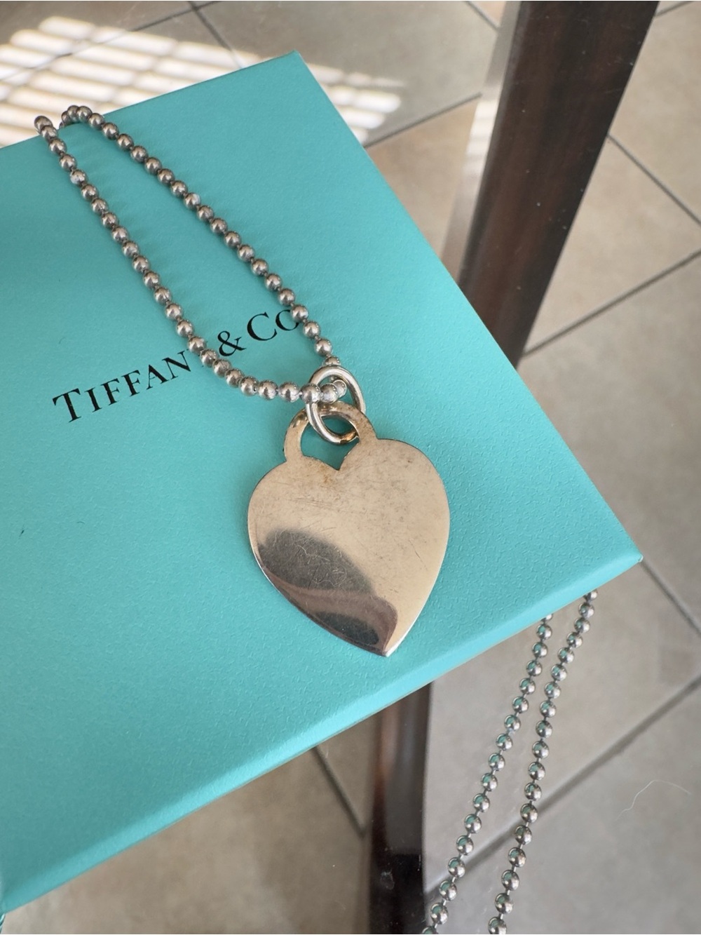 Tiffany & Co. Silver Heart Tag Necklace - Picture 3 of 5